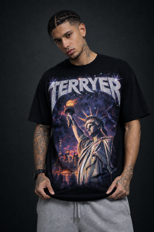 DIAMOND LIBERTY - polera TERRYER Estatua de la Libertad